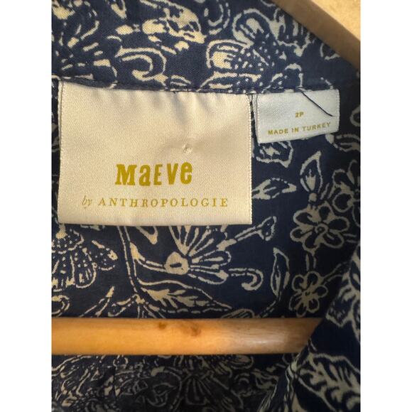 Maeve blue and cream button down - Picture 2 of 6